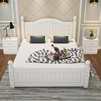 现代简约实木床双人床1.8米卧室主卧1.5欧式公主床单人1.2m成人床