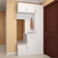 鞋柜带换鞋凳厅柜大容量现代简约玄关时尚欧式白色多功能