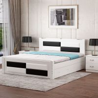 实木床1.8米现代简约双人床1.5主卧室公主欧式床1.2单人床软包床