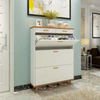 北欧简欧超薄翻斗简约现代风格白色客厅北欧风薄款厅柜鞋柜