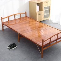 折叠床单人简易床午休竹床1.2米成人1.5米双人午睡床实木板式床