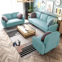 北欧简约轻奢中小户型单人双人三人卧室沙发客厅组合现代布艺沙发