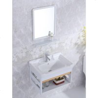 陶瓷简易洗手盆柜组合小户型家用挂墙式洗脸盆卫生间 号浴室柜