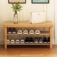 鞋架简易家用鞋柜经济型省空间换鞋凳防尘多层实木可坐小鞋架
