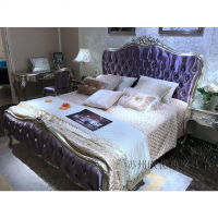 实木床 欧式床新古典床1.8米1.5米双人床花美式床婚床家具