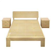 实木床1.8米现代简约双人床1.5米简易床1.2单人床出租房经济床架