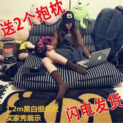 创意懒人沙发床 多功能可折叠拆洗客厅双人单人榻榻米沙发床