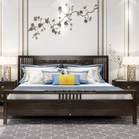 新中式全实木床主卧1.8米双人床卧室现代中式禅意家具