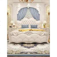 欧式床双人床 主卧现代简约实木床公主皮床1.8米高箱储物婚床