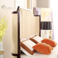 欧式田园实木床1.8米美式简约古典卧室公主床皮床小户型别墅家具