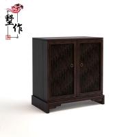 新中式鞋柜简约玄关柜原木禅意两存储厅柜样板房仿古民宿家具
