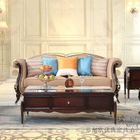 欧式新古典 后现代美式简约沙发客厅轻奢花实木沙发家具整装