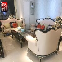 欧式简约后现代轻奢客厅高端别墅整装沙发实木花沙发组合家具