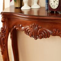 美式半圆玄关桌欧式玄关柜厅实木玄关台走廊靠墙桌花沙发背几