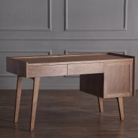 北欧实木书桌胡桃木桌子家用电脑桌新中式办公桌书房家具套装组合