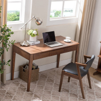 全实木书桌北欧简约现代学习桌白橡木三抽写字台办公桌
