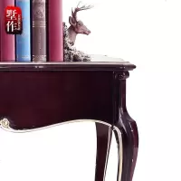 轻奢新美式实木书桌后现代简约书房写字台欧式办公桌家具学习桌