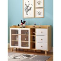 北欧餐边柜实木色简约现代储物柜茶水柜收纳柜厨房柜餐厅微波炉柜