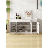 餐边柜白色现代茶水柜客厅简约家用简易碗柜厨房柜微波炉柜子酒柜