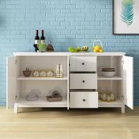 餐边柜简约现代白色多功能储物客厅茶水柜大容量厨房微波炉收纳柜