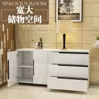 现代简约餐边柜烤漆储物柜茶水柜多功能白色碗柜厨房酒柜组装特价