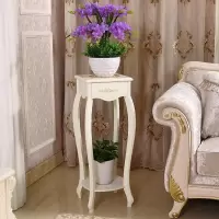 欧式实木花架带抽屉现代简约客厅绿萝吊兰花架小户型阳台落地花架
