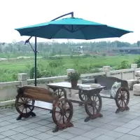 防腐木餐桌椅咖啡户外实木碳化烧烤酒吧桌椅仿古桌凳阳台桌椅休闲