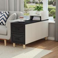 简约客厅沙发边几边柜长方形扶手柜欧式双抽隐藏大空间角几小茶几