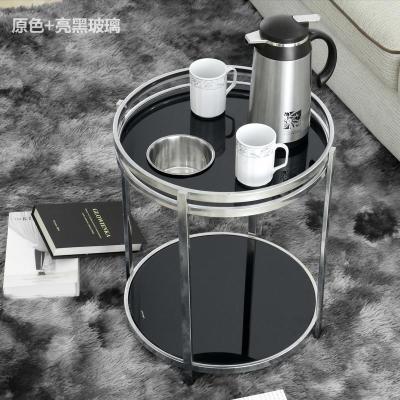 麻将机茶几棋牌室专用茶水架麻将桌不锈钢玻璃现代简约轻奢小茶几