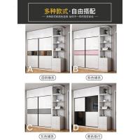 现代简约烤漆推拉衣柜 卧室实木质移滑趟大衣橱 北欧衣柜