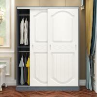 欧式衣柜实木简约现代经济型组装简易衣橱推拉卧室2衣柜