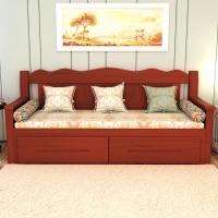 实木沙发床客厅1.8双人推拉坐卧两用多功能伸缩抽拉床小户型