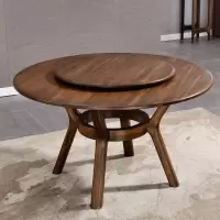 实木圆桌带转盘实木餐桌椅圆桌家用客厅实木圆桌北欧全实木圆餐桌