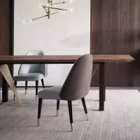 北欧轻奢餐椅家用简约丝绒椅靠背椅子网红椅咖啡厅现代餐椅洽谈椅