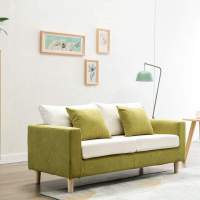 北欧简约布艺拆洗两座双人小沙发咖啡店铺公寓办公小户型三人沙发
