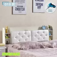 床头板软包 多功能储物床头 免漆简约现代双人床头实木靠背板