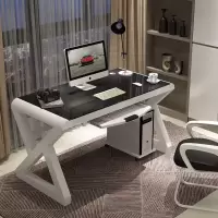 电脑桌台式家用简约现代经济型书桌钢化玻璃学习办公桌游戏电竞桌
