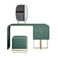 2020墨绿港式轻奢梳妆台卧室小户型北欧化妆桌网红简约化妆台