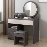 北欧现代简约卧室梳妆台收纳床头柜一体多功能大小户型经济化妆桌