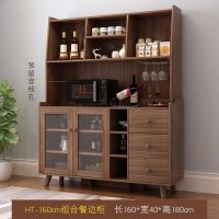 北欧餐边柜实木色简约现代储物柜茶水柜收纳柜厨房柜餐厅微波炉柜