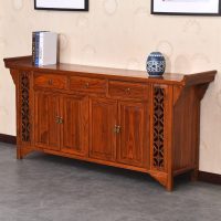 实木中式雕花酒水储物柜收纳柜厅柜玄关柜鞋柜茶水柜餐边柜