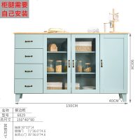 实木餐边柜现代简约碗柜厨房收纳储物柜置物柜客厅茶水柜厨房橱柜