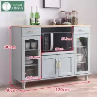 实木餐边柜茶水柜现代简约厨房置物柜子微波炉柜碗柜家用经济型