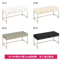 欧式简易梳妆台卧室现代简约铁艺北欧化妆桌书桌美式网红轻奢长桌