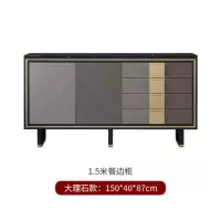 美式轻奢餐边收纳储物柜现代简约双客厅玄关柜酒柜一体整装组合