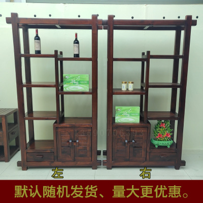 老船木柜子茶水柜茶桌椅配套茶叶架实木餐边柜简约茶边办公室地柜