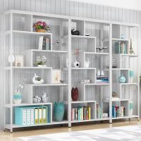 书架落地简约现公室隔断展示货架多层铁艺客厅书柜储物置物架