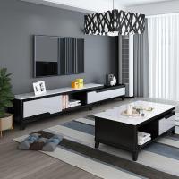 岩板大理石电视柜茶几组合现代简约套装客厅小户型可伸缩北欧家具