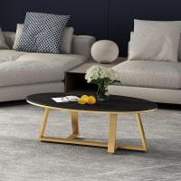 岩板茶几简约北欧小户型现代意式设计师客厅家具椭圆形大理石茶几