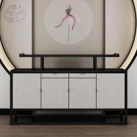 新中式实木玄关柜客厅隔断柜入户进鞋柜装饰柜现代简约餐边酒柜